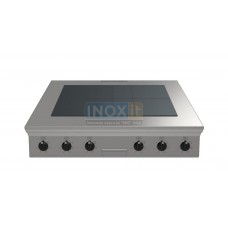 Electric range - 6 square plates 300/300 mm, L1200, ЕК09632