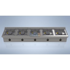 Gas range 5 burners - L2000