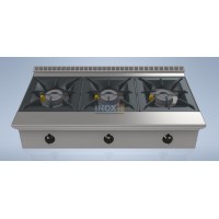 Gas range 3 burners - L1200
