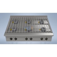 Gas range 6 burners - L1200