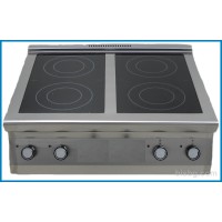 Electric ranges with glass ceramic plates with 4 zones, CK07422