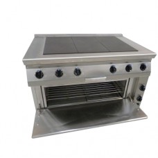 Electric cooker 6 united square plates - 400/400 mm - EK10644+EOMAXI62