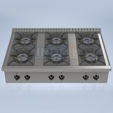 Gas range 6 burners - L1200