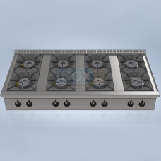 Gas range 8 burners - L1600