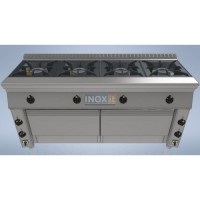 Line 60 GAS COOKER - 4 burners+1 or 2 electric GN 1/1 oven - 1600/600/850mm