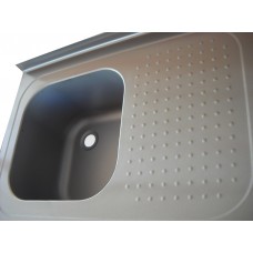 Stainless steel work table with sinks LUXURY