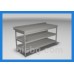 Stainless steel work tables with two shelfs STANDARD