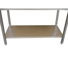 Welded, perforated stillages made of stainless steel.
