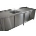 Stainless steel counters sliding doors with sinks Standard