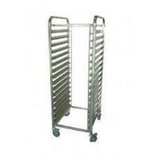 Stainless steel trolley for 15 trays 400/600mm