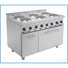 Електрическа печка с 6 кръгли плочи ф220, л.70- LADY, L7/CUET6FLE, код 04902