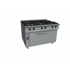 Печка с 6 газови котлона и MAXI газова фурна, л.70 - LADY,L9/CUG6FM.4M2Z