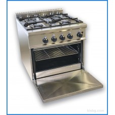Печка с 4 газови котлона и електрическа фурна, л.70 - LADY,L9/CUG4LE.2M2Z